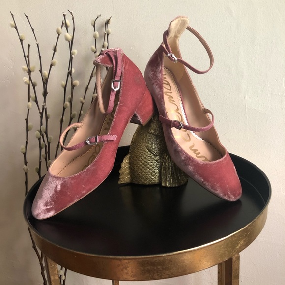 Sam Edelman Shoes - Sam Edelman Lulie Velvet Ankle Strap Pump
